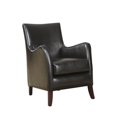 thumbnail image 1 of Evans Dark Brown Leather Look Accent Chair, 1 of 1