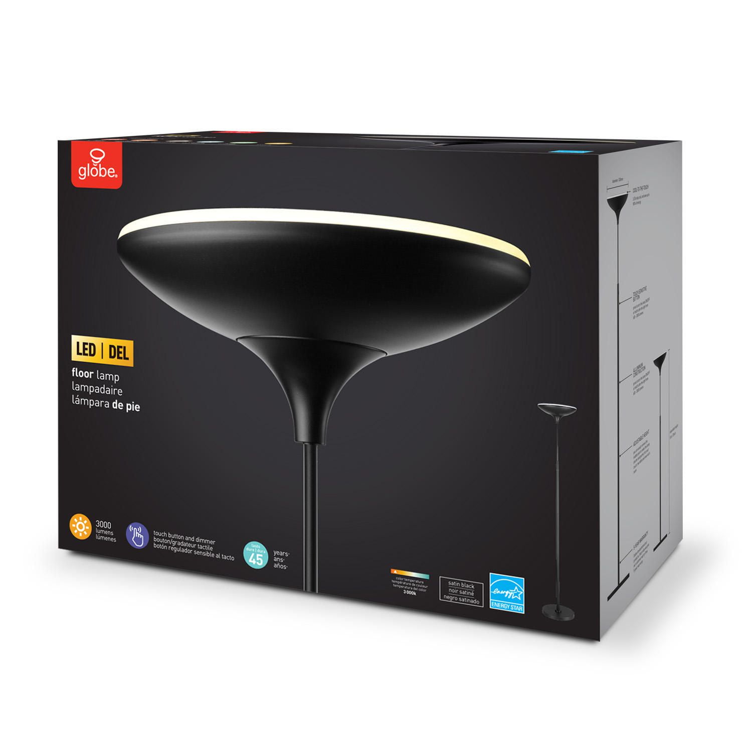Globe Electric Energy Star Satin Led Floor Lamp Torchiere - Globe Electric Energy Star Satin Led Floor Lamp Torchiere Walmart Canada globe electric energy star satin led floor lamp torchiere - globe electric energy star satin led floor lamp torchiere walmart canada