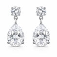 thumbnail image 1 of Luxury Designs Sterling Silver Cubic Zirconia Pear Drop Earrings, 1 of 2