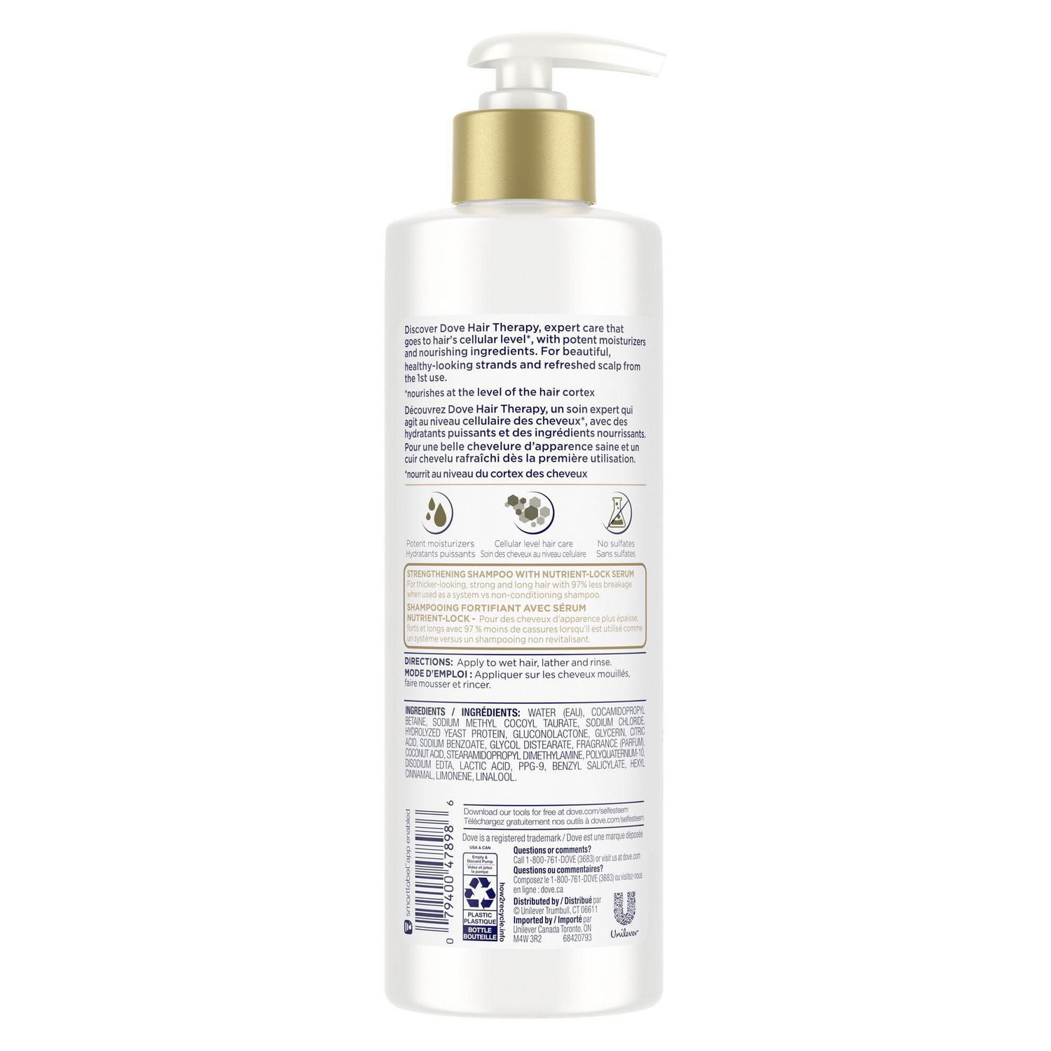 Dove Breakage Remedy Shampoo, 400 ml Shampoo 