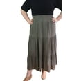 thumbnail image 1 of Time Square Women's Plus Size Tiered Crinkle Skirt, 1 of 1