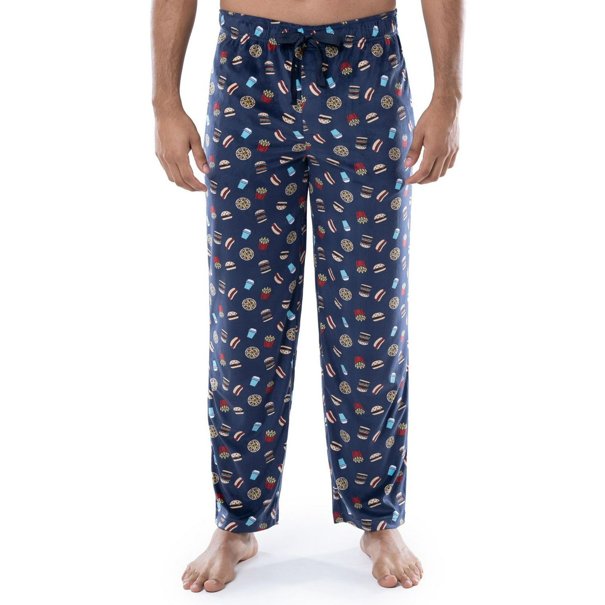 IZOD Men's Lite Touch Fleece Sleep and Lounge Pajama Pant Fast Food Print