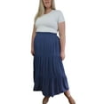 thumbnail image 1 of Time Square Women's Plus Size Tiered Crinkle Skirt, 1 of 2