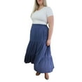 thumbnail image 2 of Time Square Women's Plus Size Tiered Crinkle Skirt, 2 of 2