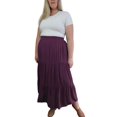 thumbnail image 1 of Time Square Women's Plus Size Tiered Crinkle Skirt, 1 of 1