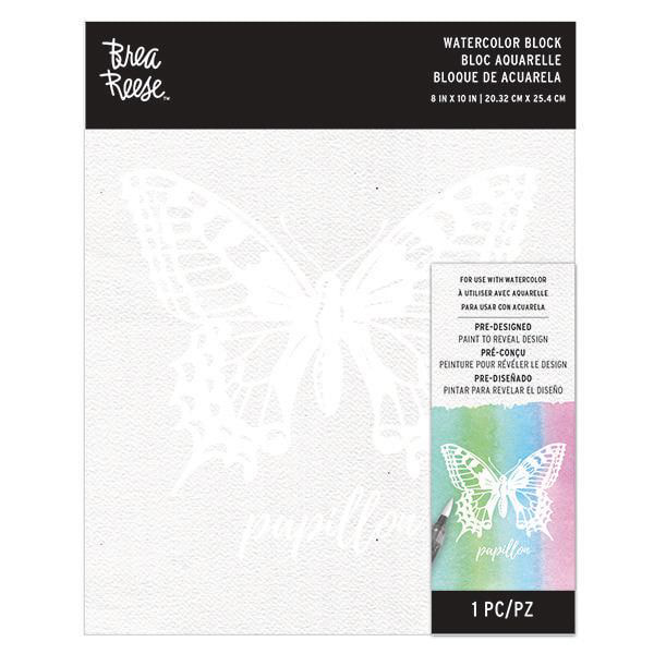 Brea Reese Bloc Aquarelle Papillon Resist 20.3x25.4cm