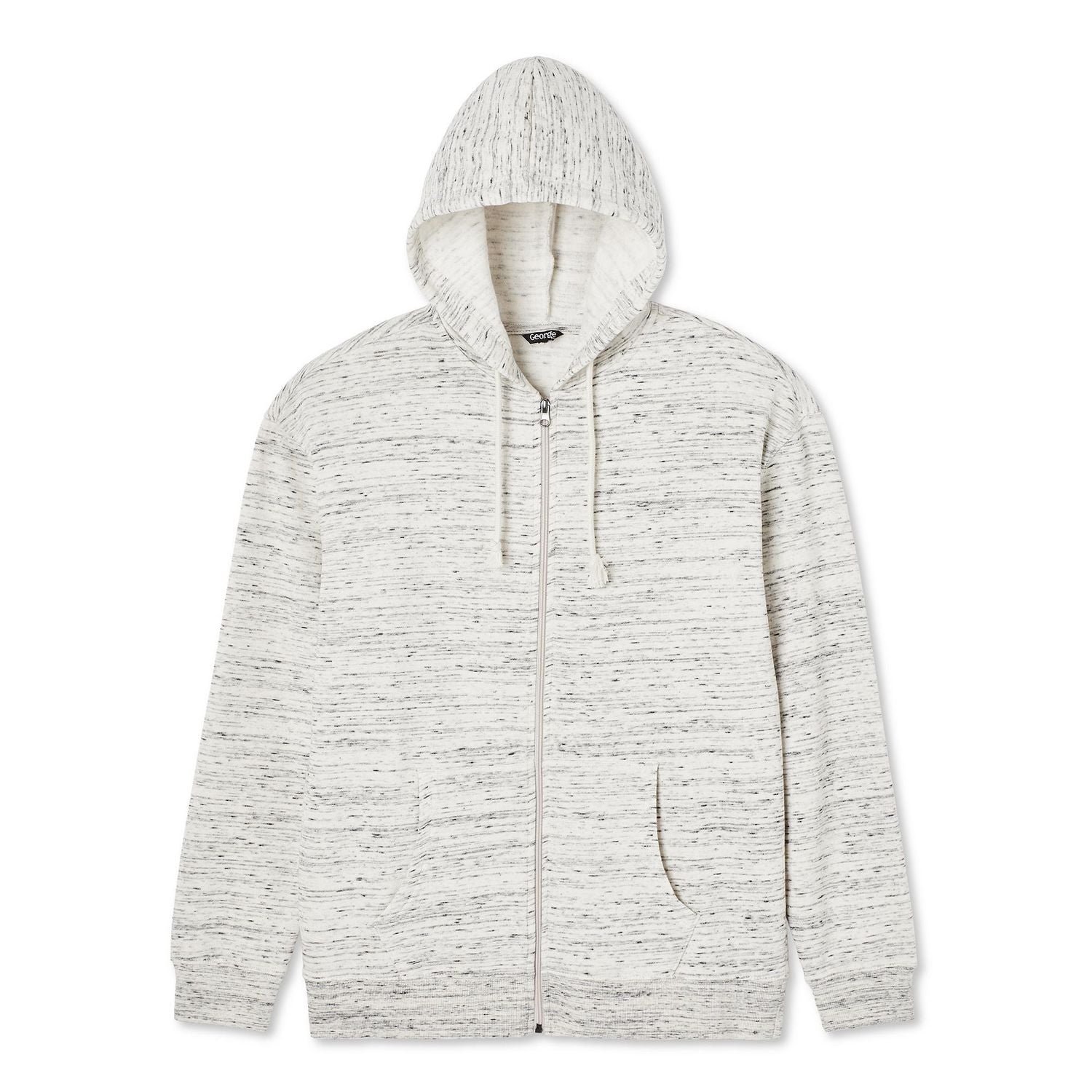 Haut à capuchon zippé sur la longueur George pour hommes Tailles P-2XL