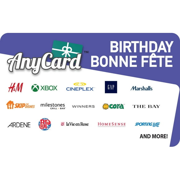 Any Card Birthday $50 eGift Card (Email Delivery)