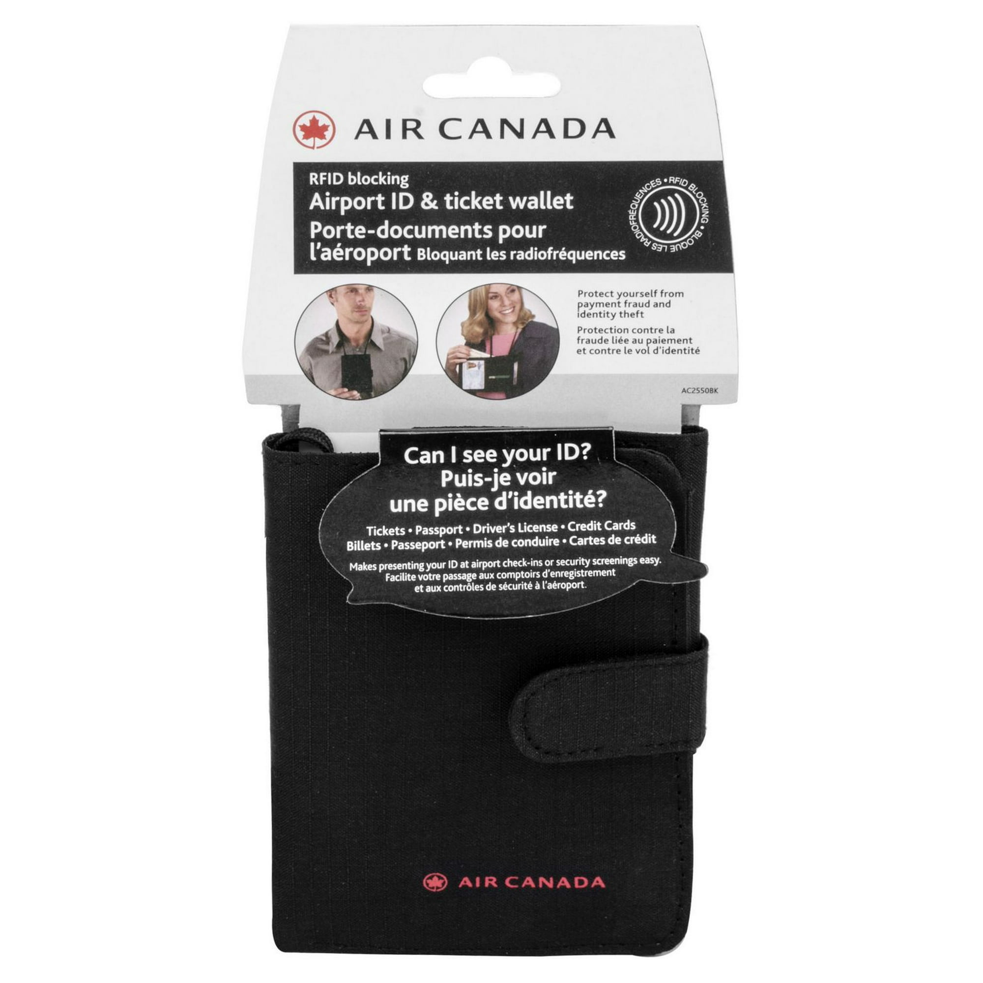 Air Canada Rfid Blocking Airport Id & Ticket Wallet, Id & Ticket