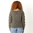 thumbnail image 4 of Devoted Pointelle Sweater with ribbed hem and cuffs, 4 of 5
