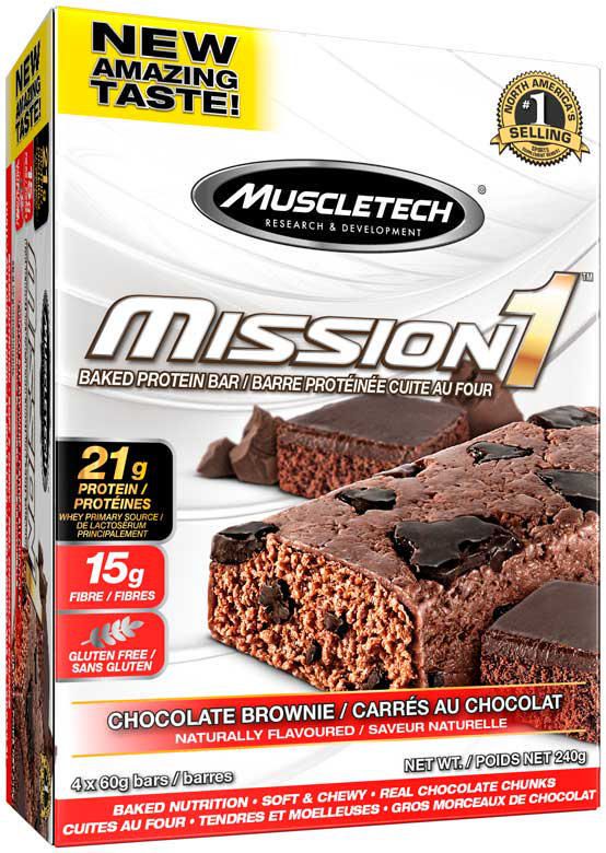 MuscleTech Mission 1 Chocolate Brownie Clean Protein bar Walmart Canada