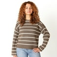 thumbnail image 1 of Devoted Striped Ottoman Sweater with long sleeves, 1 of 5