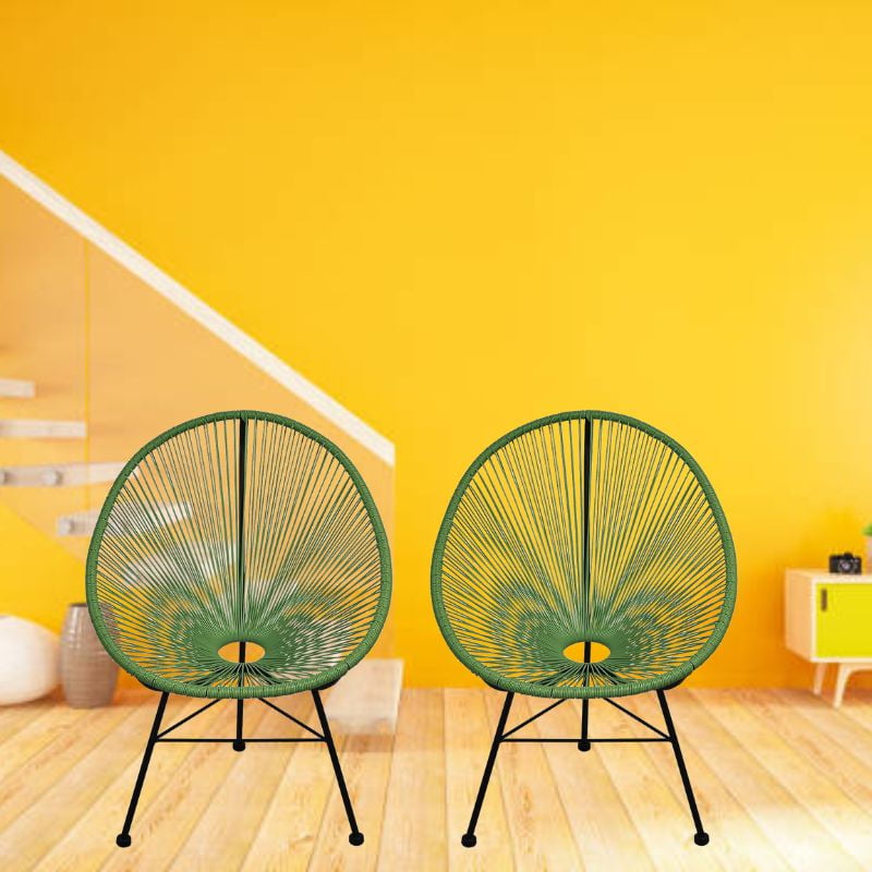 Costa Lounge Chair in Green, Wire Lounge Chair, Plastic Lounge Chair