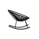 Chaise longue à bascule Costa en Noir, chaise longue en fil métallique, chaise longue en plastique, chaise longue de plage, chaise longue intérieure-extérieure, chaise longue de patio, chaise longue ovale – image 3 sur 3
