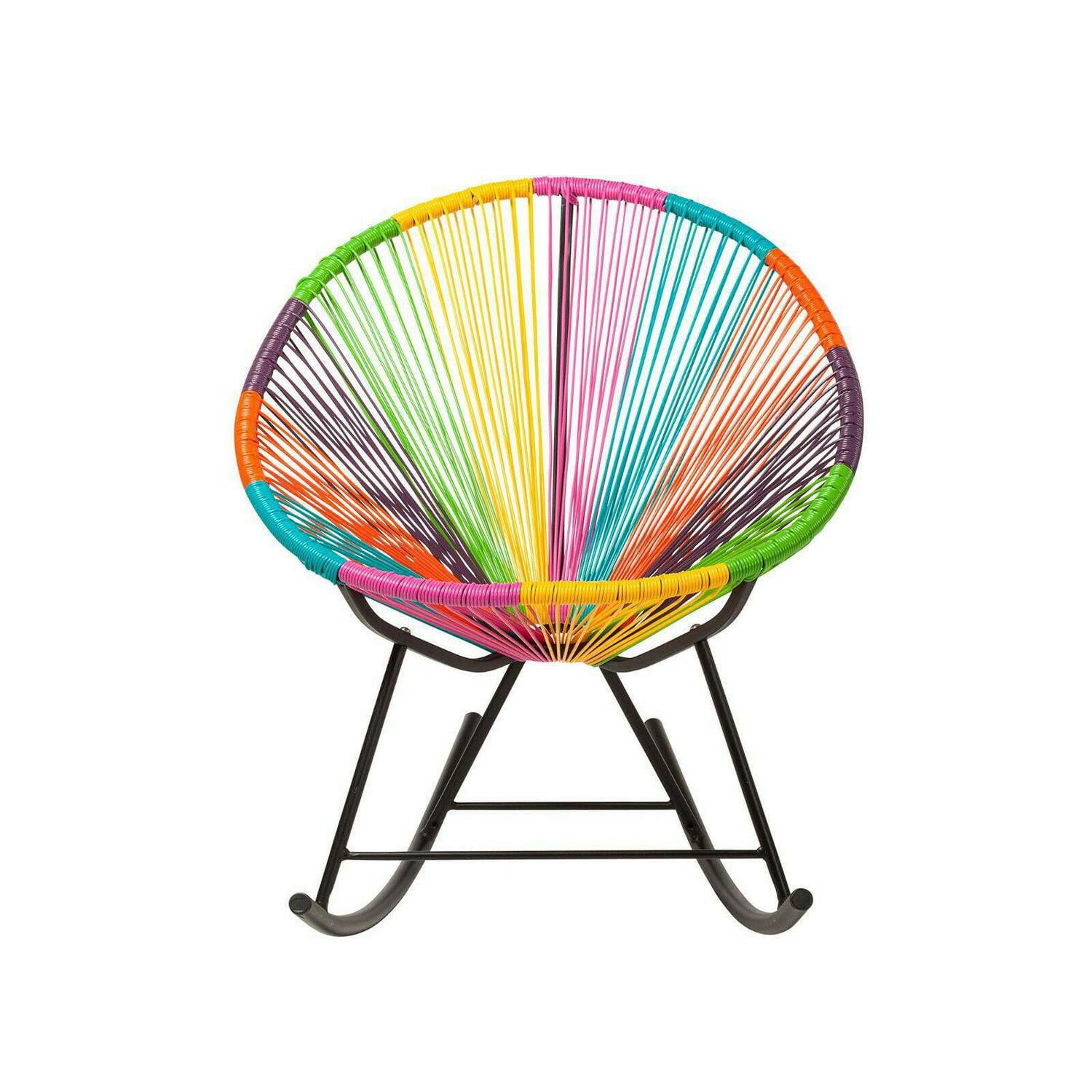 Costa Rocker Lounge Chair in Multicolour, Wire Lounge Chair, Plastic