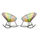 Chaise longue à bascule Costa en Multicolore, chaise longue en fil métallique, chaise longue en plastique, chaise longue de plage, chaise longue intérieure-extérieure, chaise longue de patio, chaise longue ovale - Set 2 – image 2 sur 3
