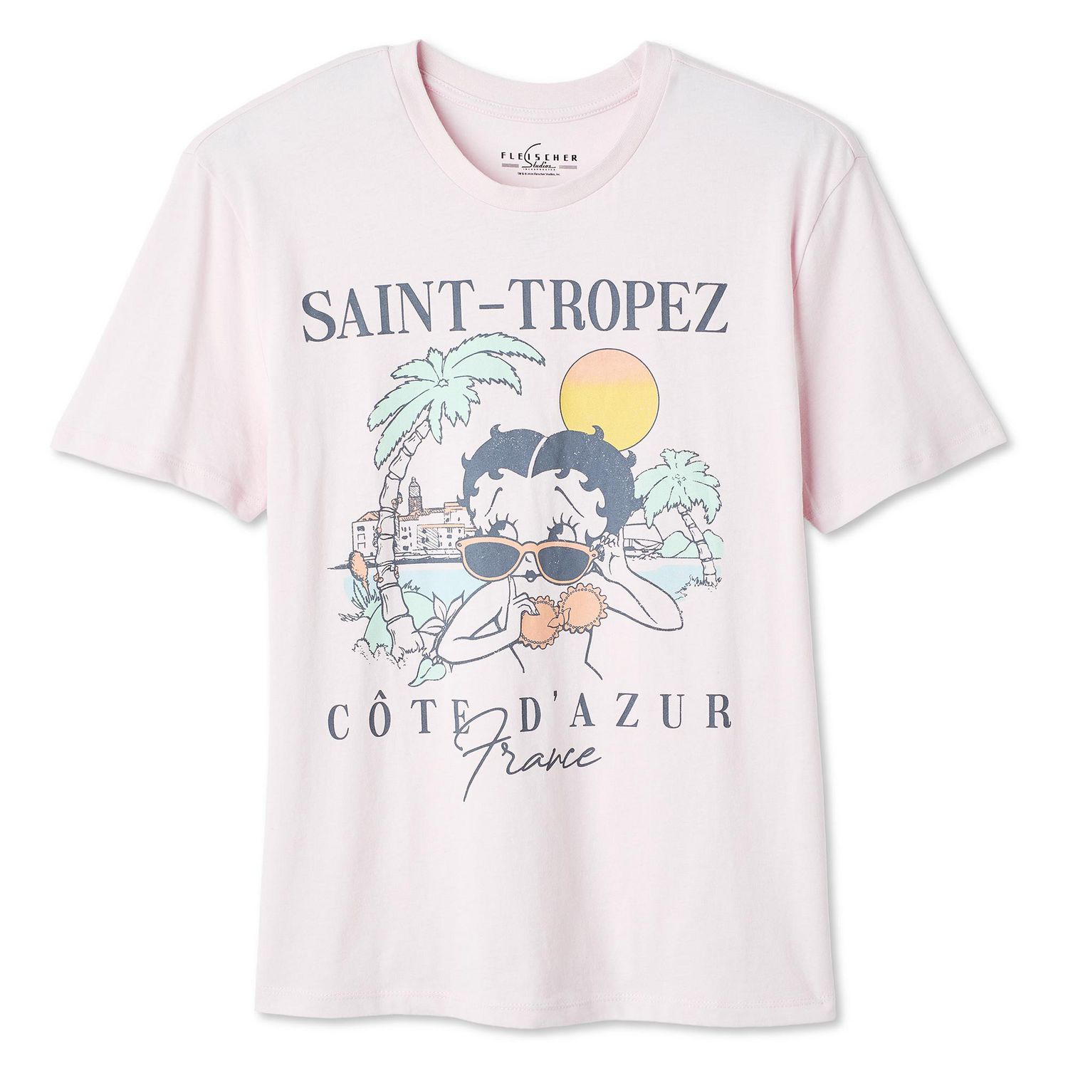 T-shirt avec imprimé graphique Betty Boop pour femmes