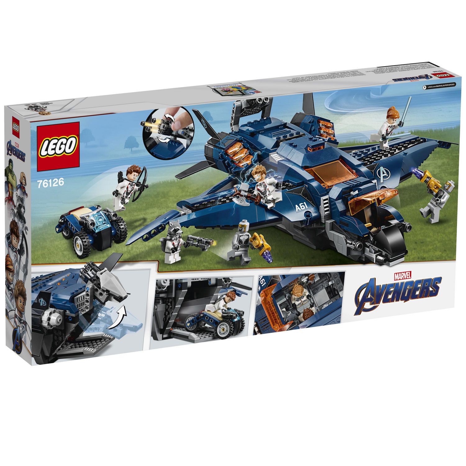 LEGO Marvel Avengers: Avengers Ultimate Quinjet 76126 Toy Building Kit
