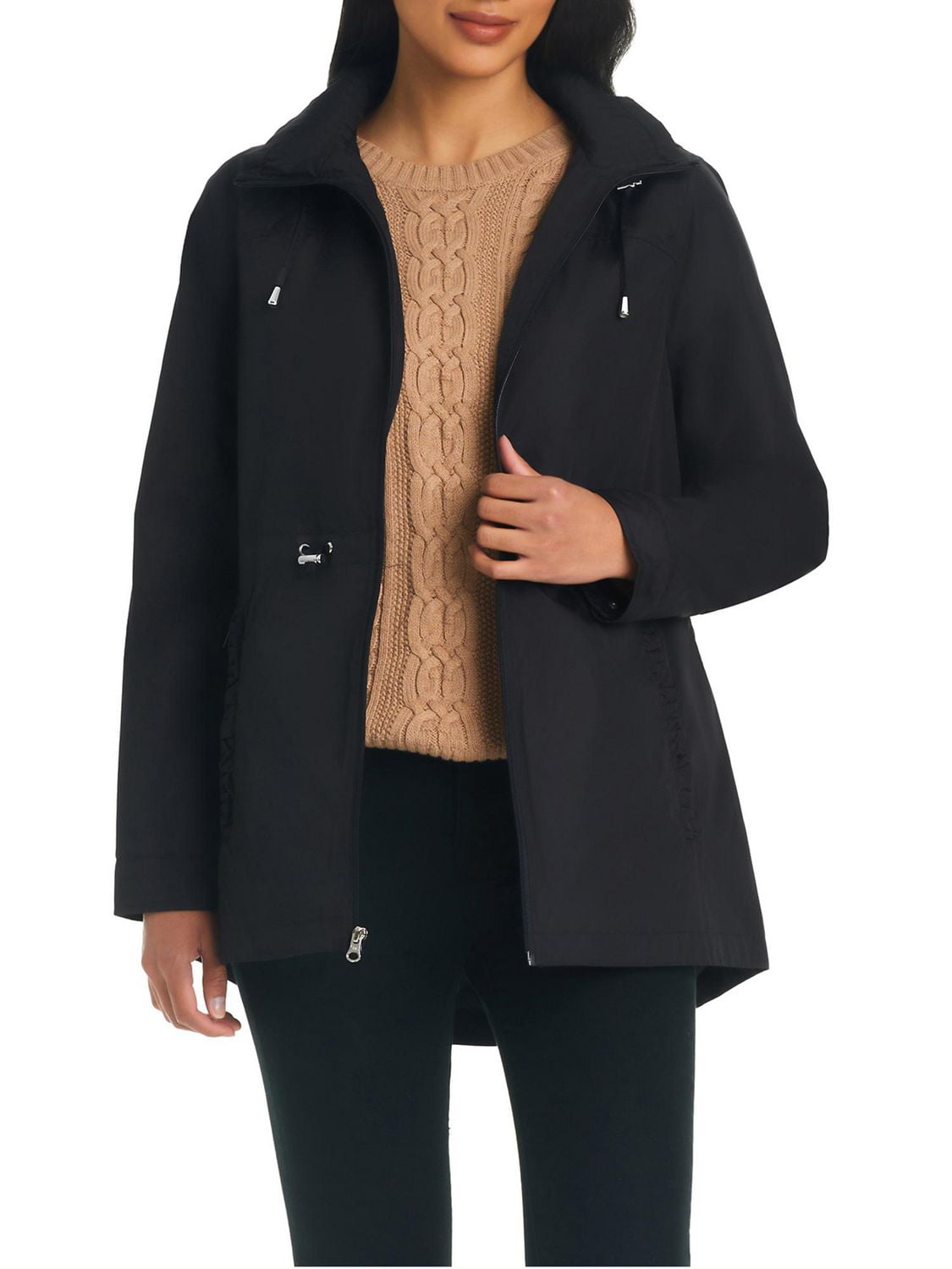 Détails Parka légère et résistante à l'eau avec poche pour femmes