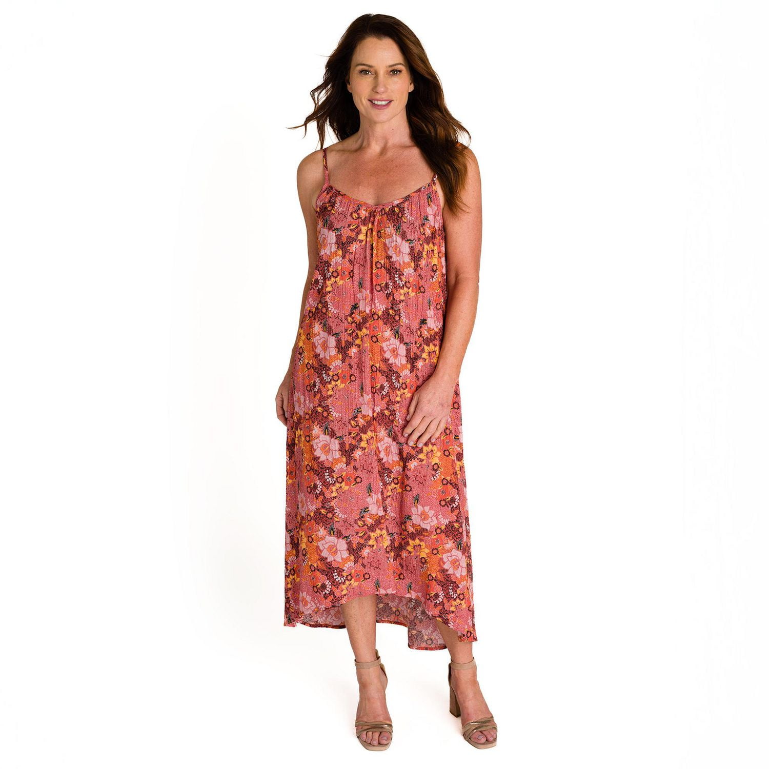 IVY Women's Printed Strappy Maxi Dress