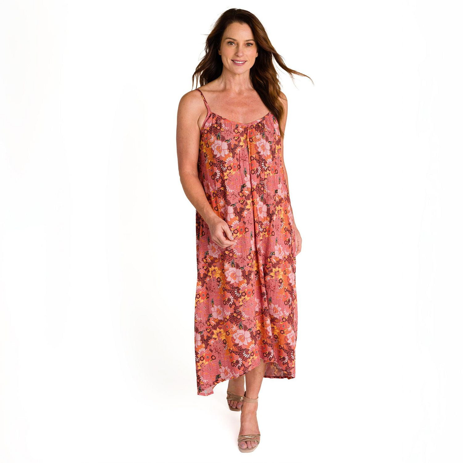 IVY Women's Printed Strappy Maxi Dress