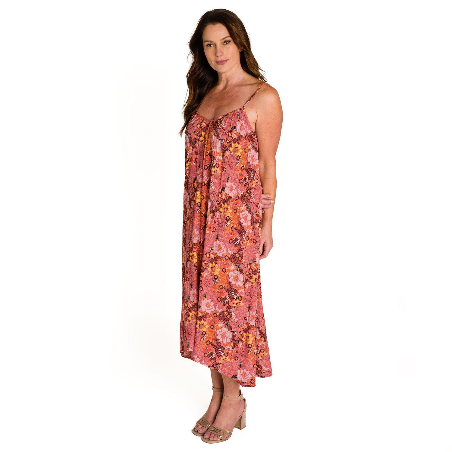 IVY Women's Printed Strappy Maxi Dress