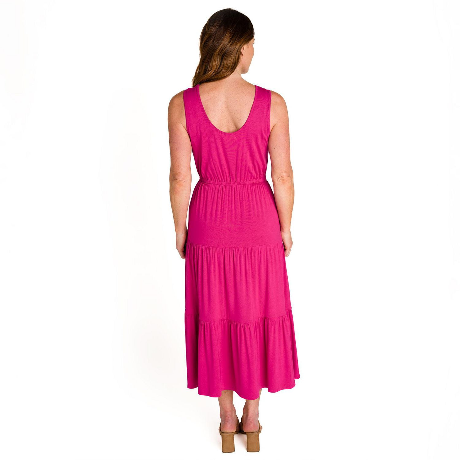 IVY Women's Sleeveless Tiered Maxi Dress