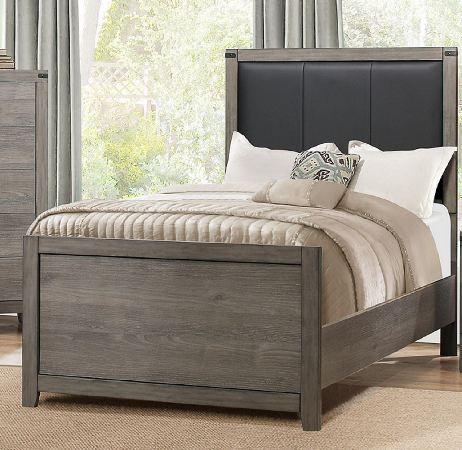 Topline Home Furnishing Grey Weathered Wood Twin Bed Walmart Canada