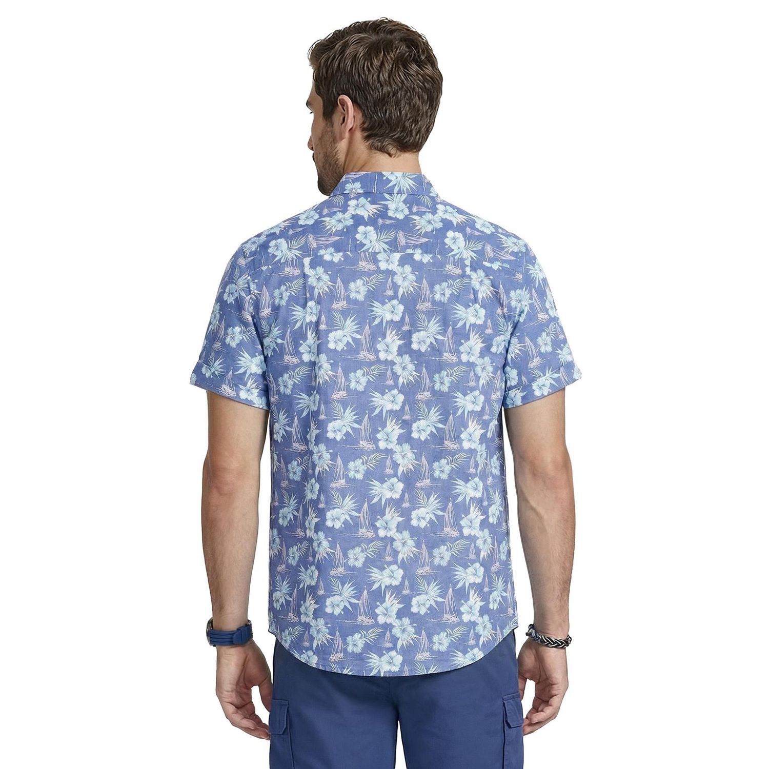 IZOD S/S DOCKSIDE PRINT WOVEN