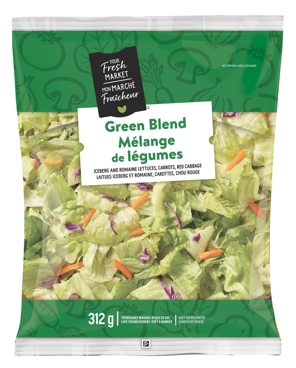 Your Fresh Market Green Blend Salad Mix, 312 g