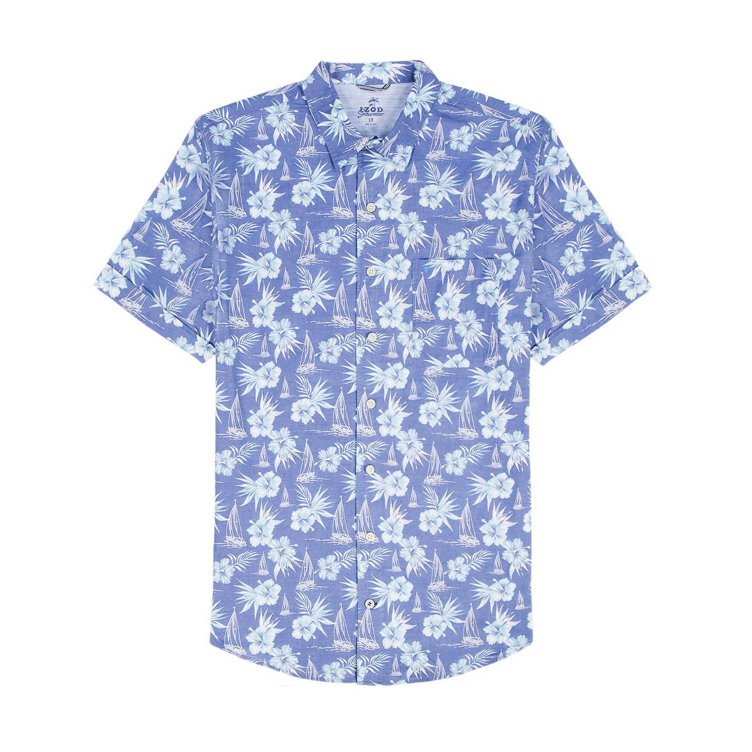 IZOD S/S DOCKSIDE PRINT WOVEN