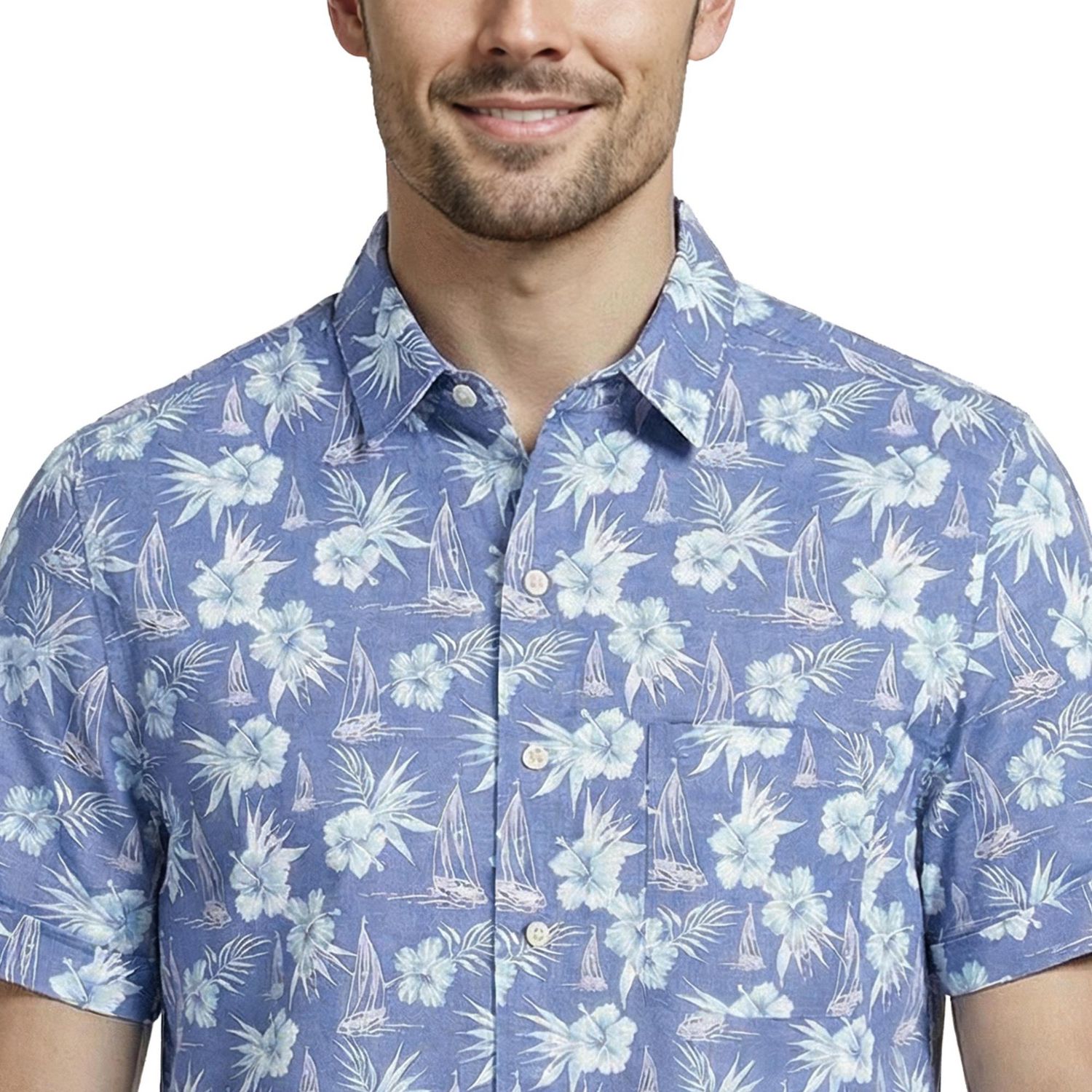 IZOD S/S DOCKSIDE PRINT WOVEN