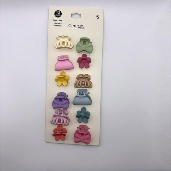 George 12 mini hair clips