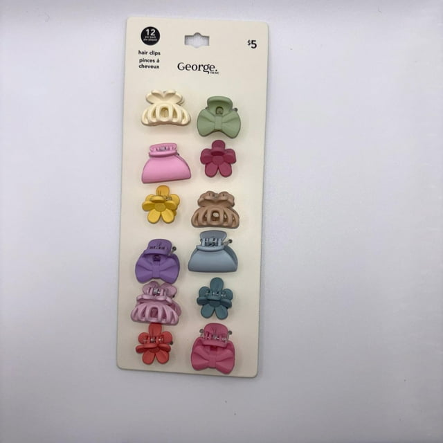 George 12 mini hair clips