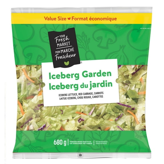 Your Fresh Market Value Size Iceberg Garden Salad Mix, 680 g