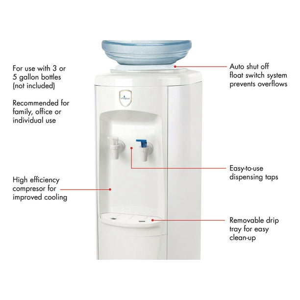 Westinghouse Premium Bottom-Loading Tri-Temp Water Dispenser, 3 temperature  settings, easy-to-use push buttons 