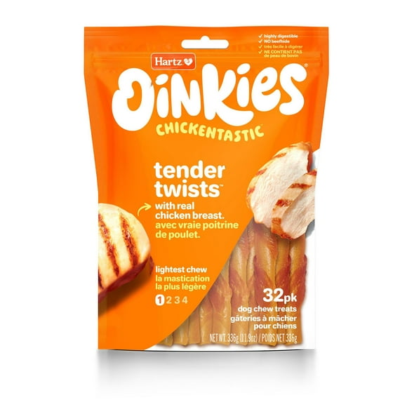 Oinkies Chicken Wrapped Tender Dog Treats, 32pk