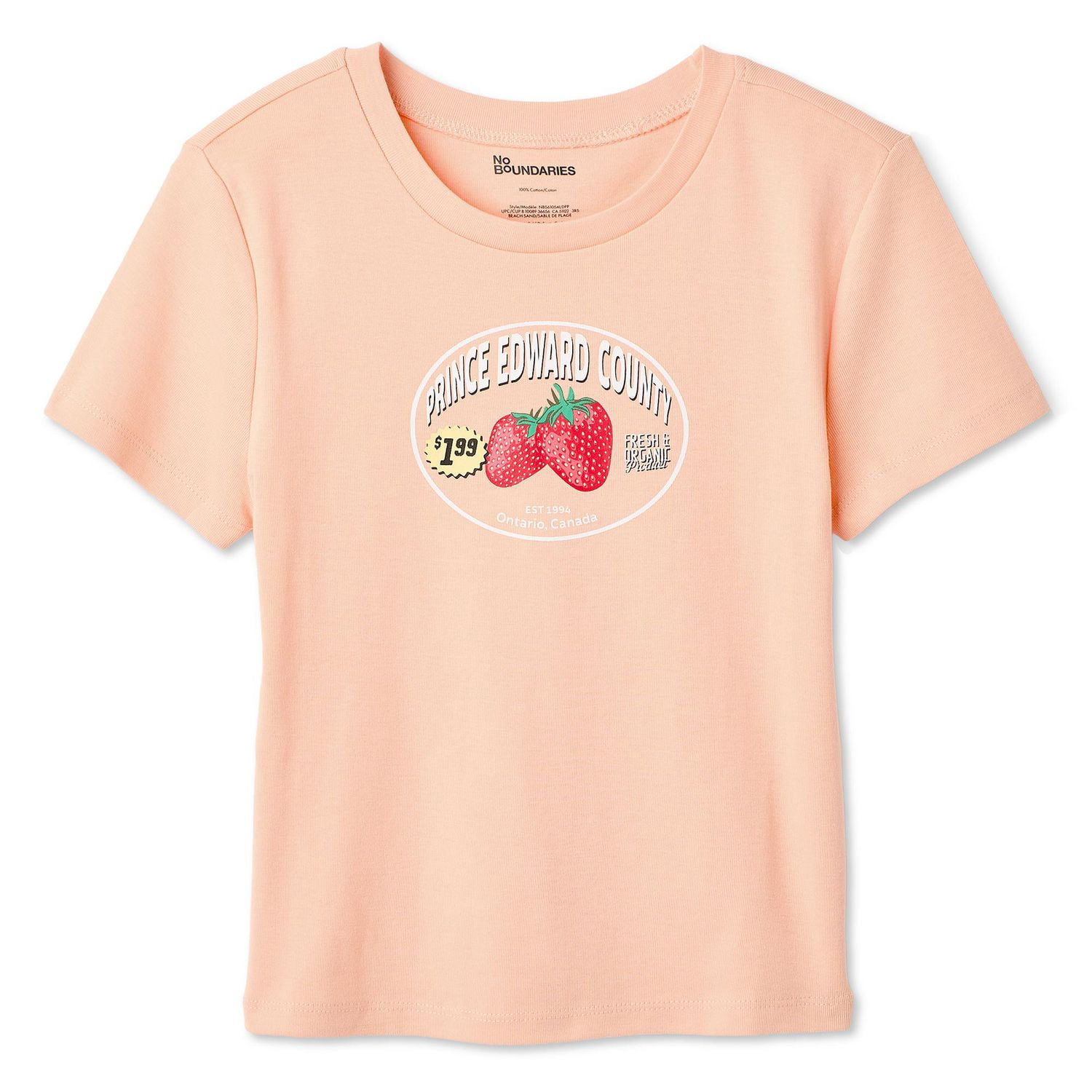 T-shirt coupe bébé No Boundaries pour femmes