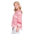 thumbnail image 2 of Iyla Women's 3/4 Sleeve Lace Trim Blouse, 2 of 6