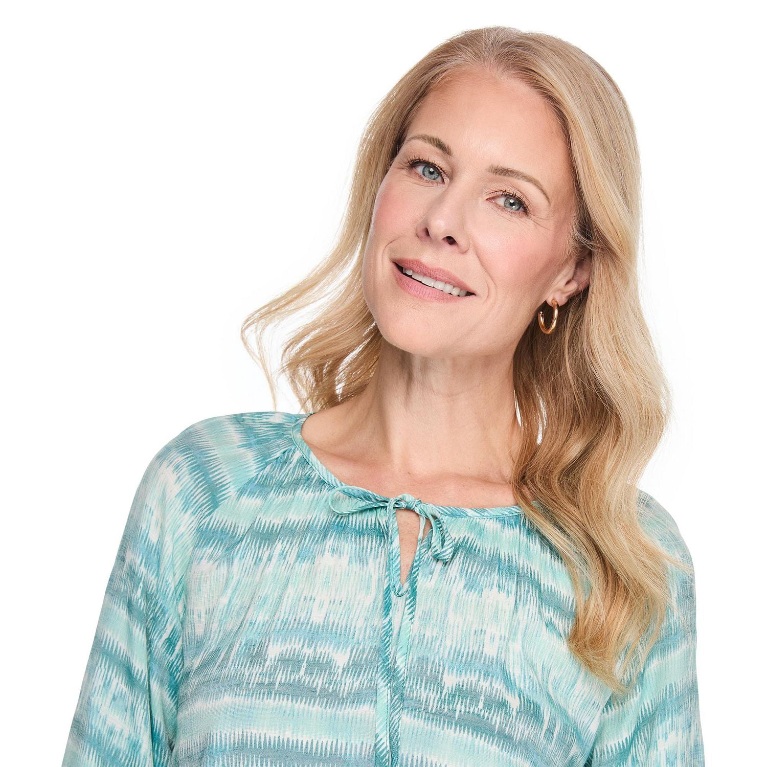 Iyla Women's 3/4 Sleeve Lace Trim Blouse