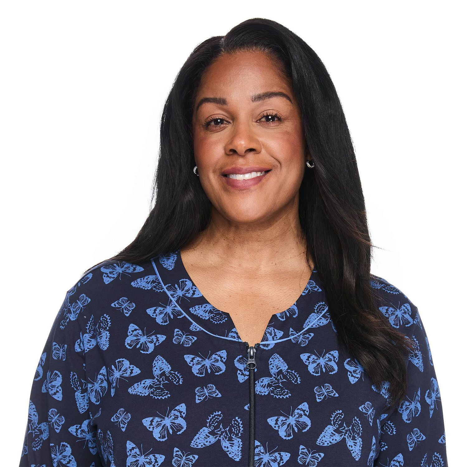 Chemise de nuit zippée Iyla Plus pour femmes