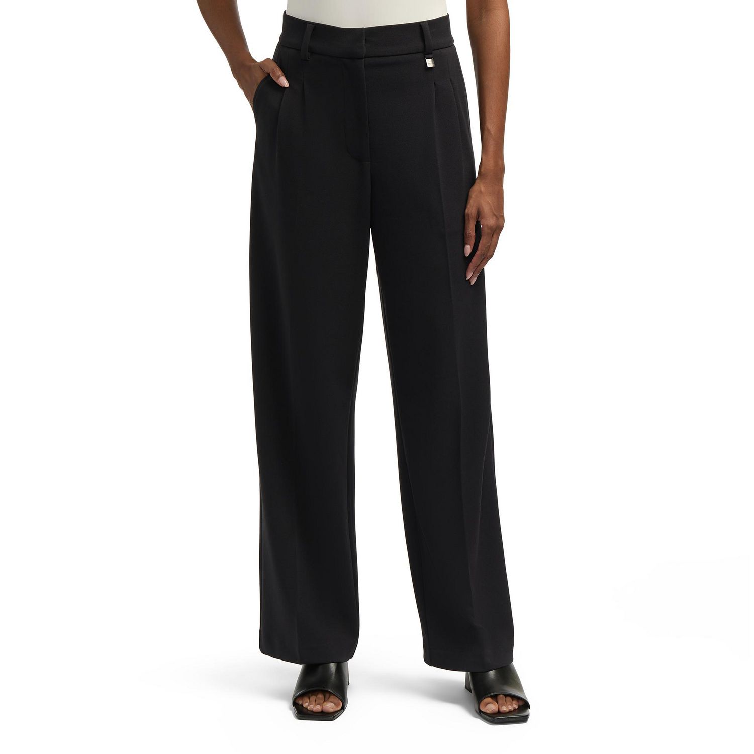 Mexx pantalons-a-jambe-large à taille haute pour femme
