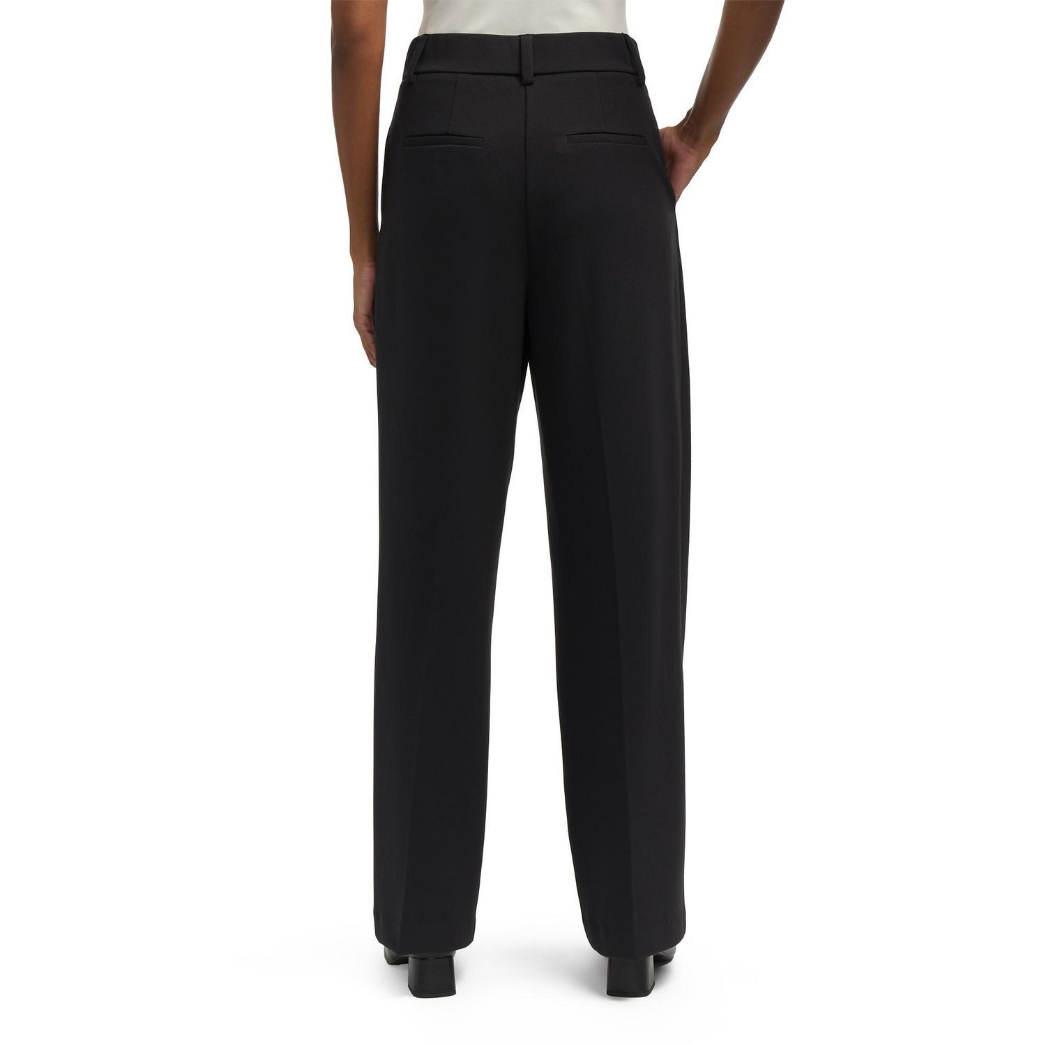 Mexx pantalons-a-jambe-large à taille haute pour femme