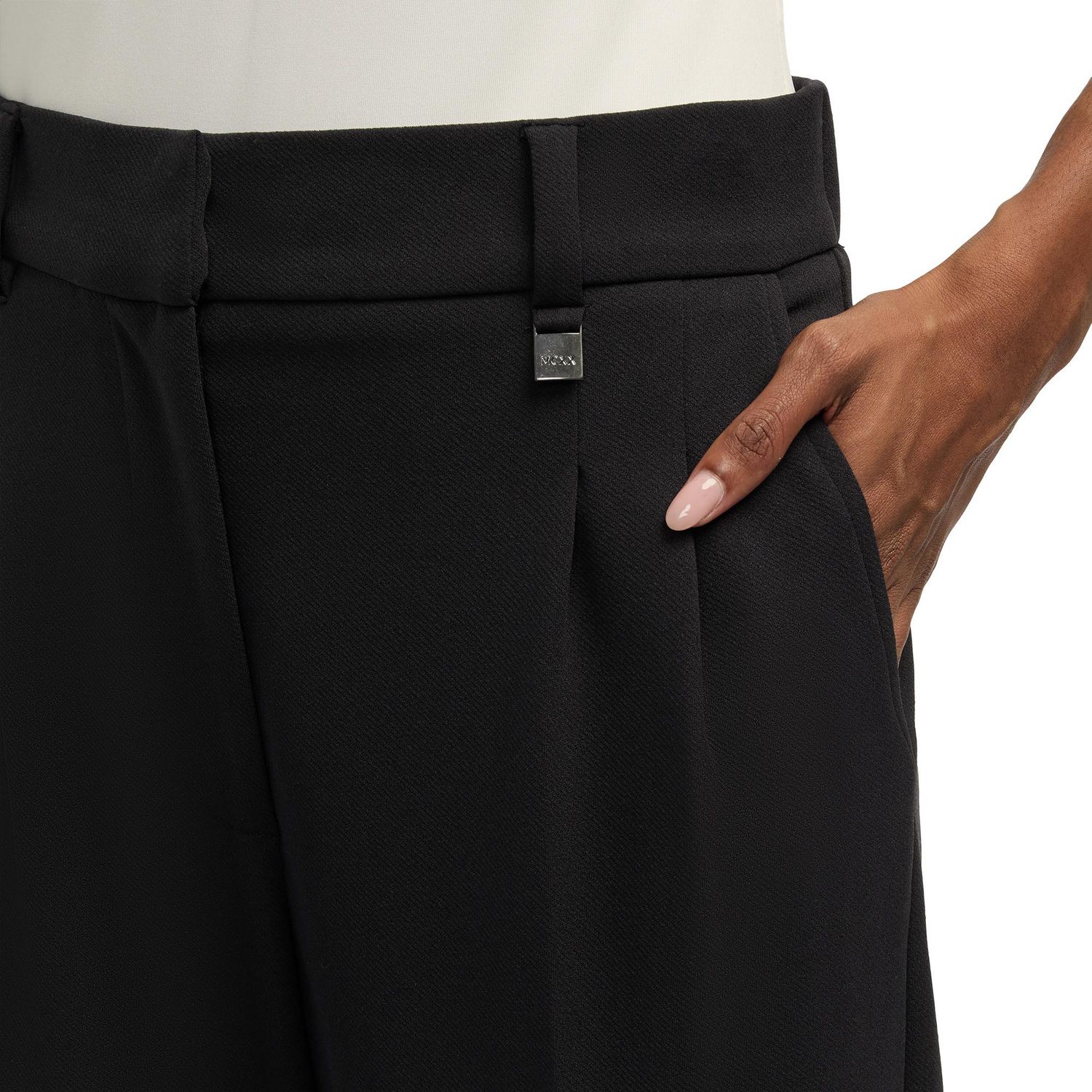 Mexx pantalons-a-jambe-large à taille haute pour femme