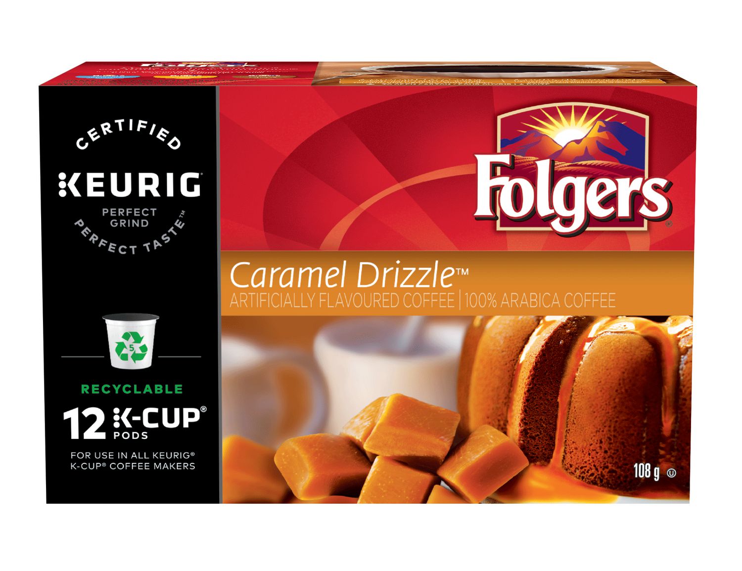 Folgers Caramel Drizzle KCup Coffee Pods 12 Count Walmart Canada