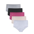 thumbnail image 1 of Women's Fit for Me Microfiber Brief Underwear, Assorted 5 Pack, 1 of 5