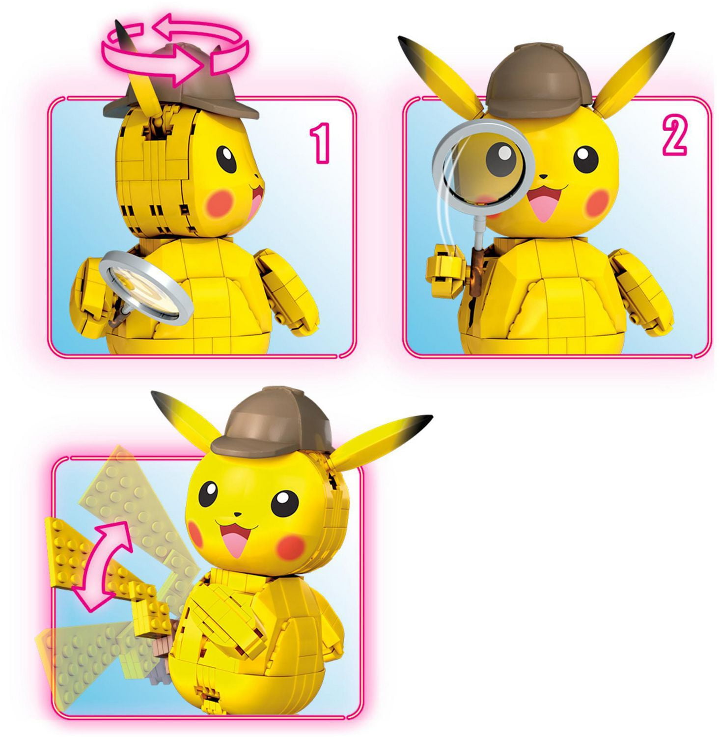 Mega Construx Detective Pikachu Medium Detective Pikachu Walmart