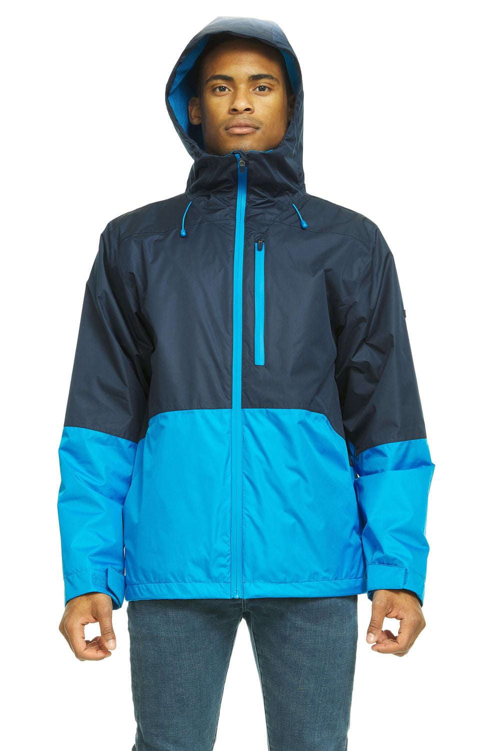 Swiss Tech Mens Hooded Waterproof Rain Jacket