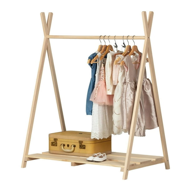 10pcs Children's Clothes Rack Baby Home Retractable Small Size Toddler  Children Hanging Clothes