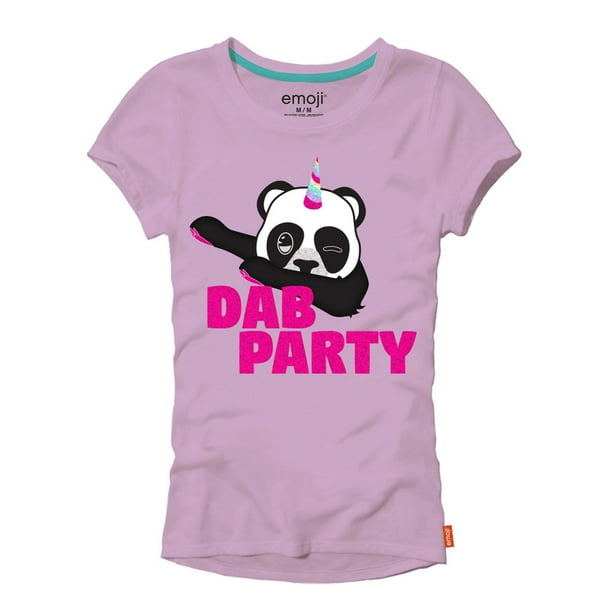 Emoji Dab Party tee-shirt manches courtes pour filles